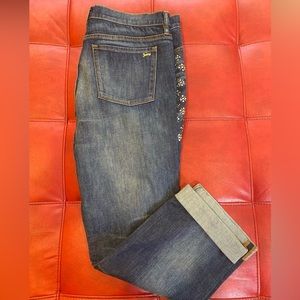 JUICY COUTURE Medium Dark Wash Jeans With Embellished Front Pockets